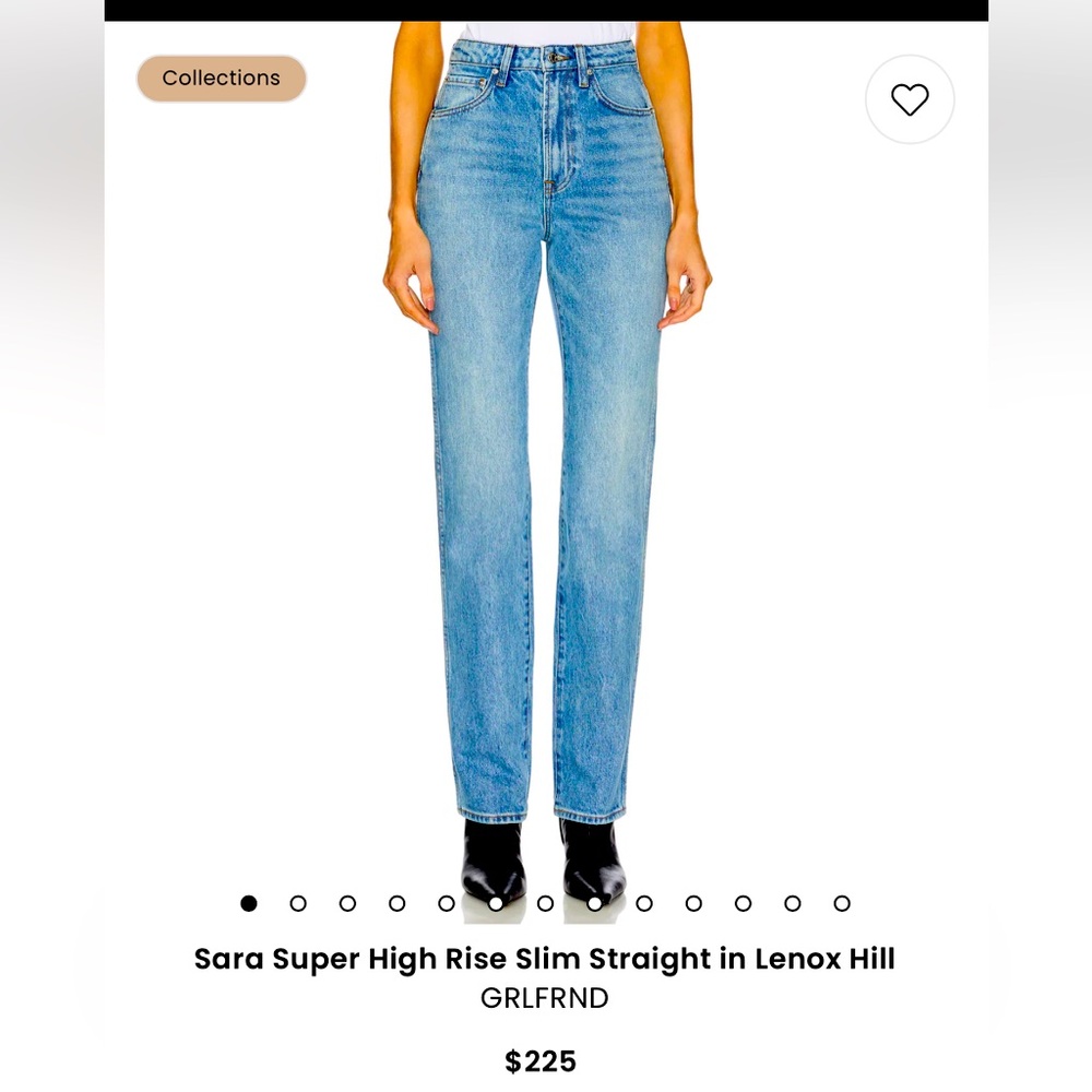 GRLFRND SARA SUPER HIGHRISE SLIM STRAIGHT